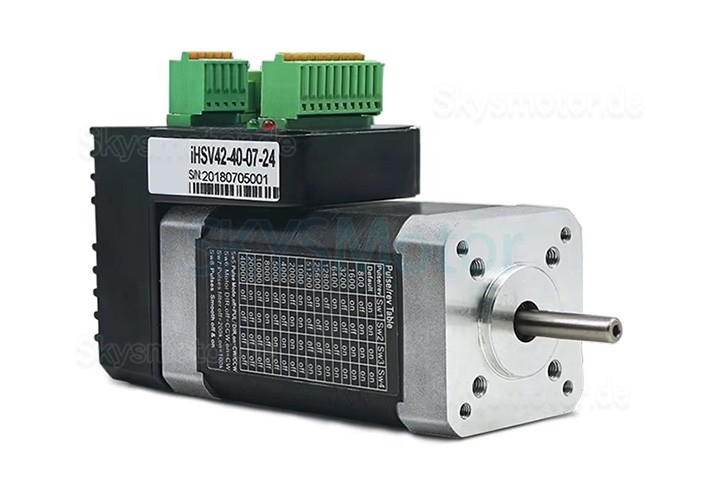 Nema 17 Integrierter AC Servomotor mit Steuerung JMC iHSV42-40-07-24 78W 24V 0,185N.m 52000U/min 42 x 42mm